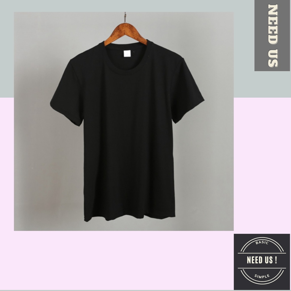 38-95kg  Áo phông tay lỡ, áo thun TRƠN TRẮNG ĐEN 100% cotton thoáng mát