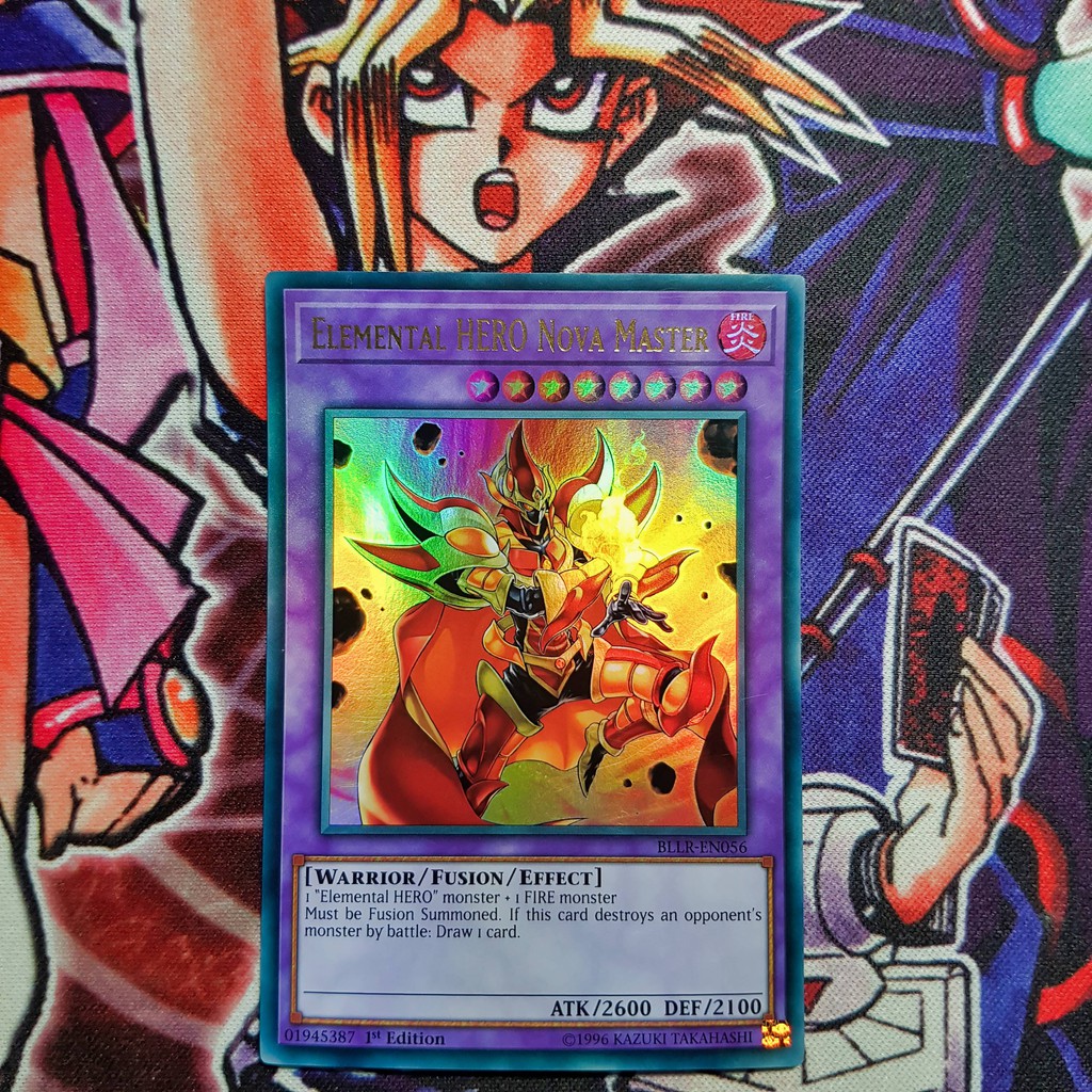 Thẻ bài Yugioh chính hãng | Elemental HERO Nova Master | BLLR Ultra Rare