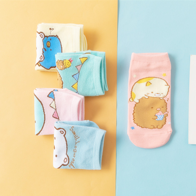 Set 5 Đôi Vớ Cotton Họa Tiết Hoạt Hình Nhật Bản Dễ Thương | BigBuy360 - bigbuy360.vn