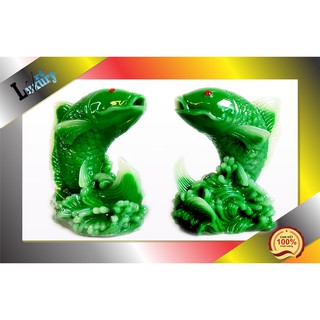 Compo 2  Tượng Cá Chép Vượt Sóng Linh Vật Phong Thủy may mắn - tiền tài  - Luxury Art