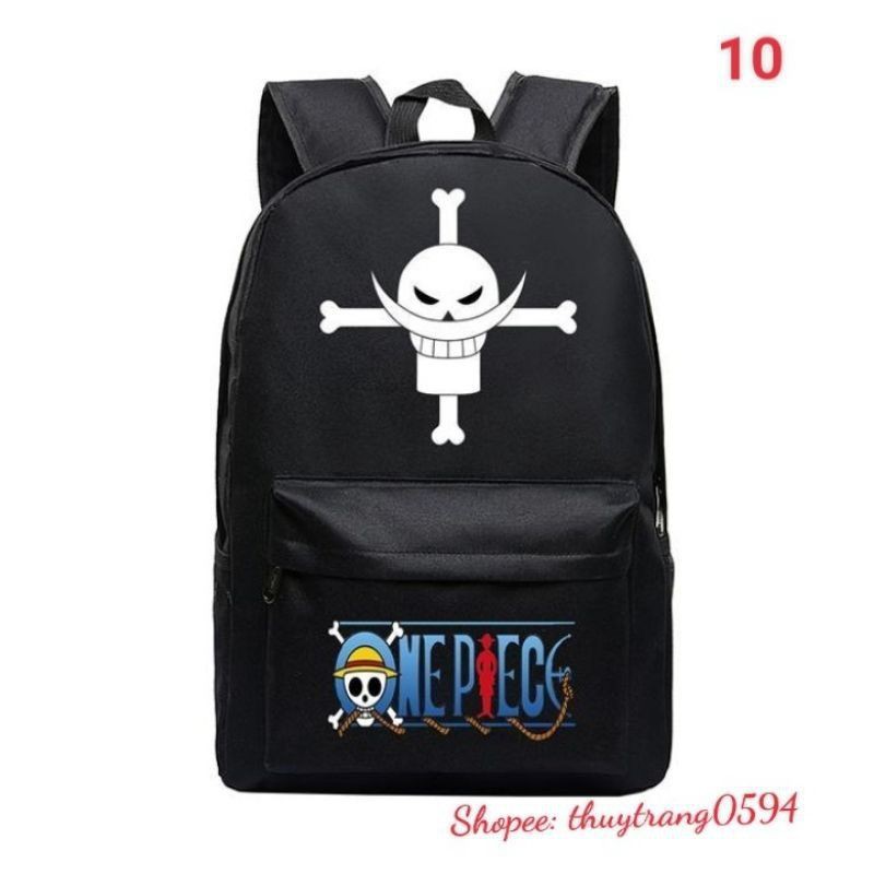 (DEAL HOT) Balo Đi Học One Piece Mũ Rơm ( Luffy,Ace, Zoro, Law, Râu Trắng,...)