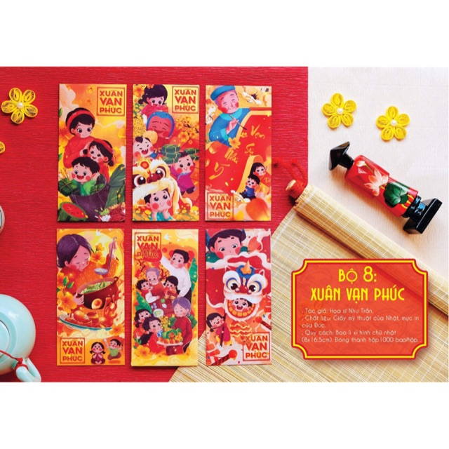 Bộ 100 bao lì xì đẹp độc lạ