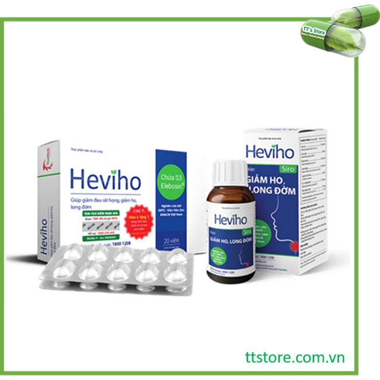 HEVIHO (Viên uống, hộp 20 viên - Siro 100ml - Kẹo ngậm) [giảm ho, long đàm]