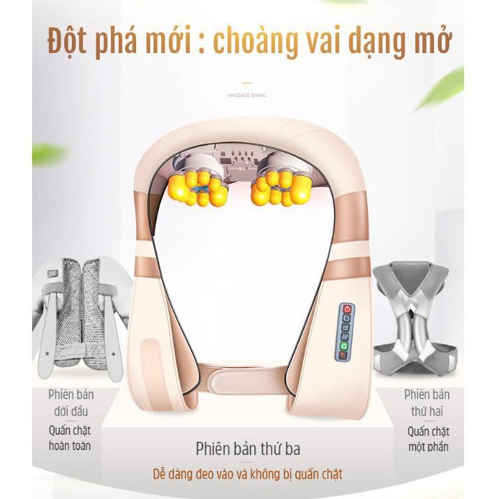 Máy Massage Cổ Vai Gáy Đa Năng, Đai Massage Hồng Ngoại Trị Liệu P1 {SIÊU SALE}