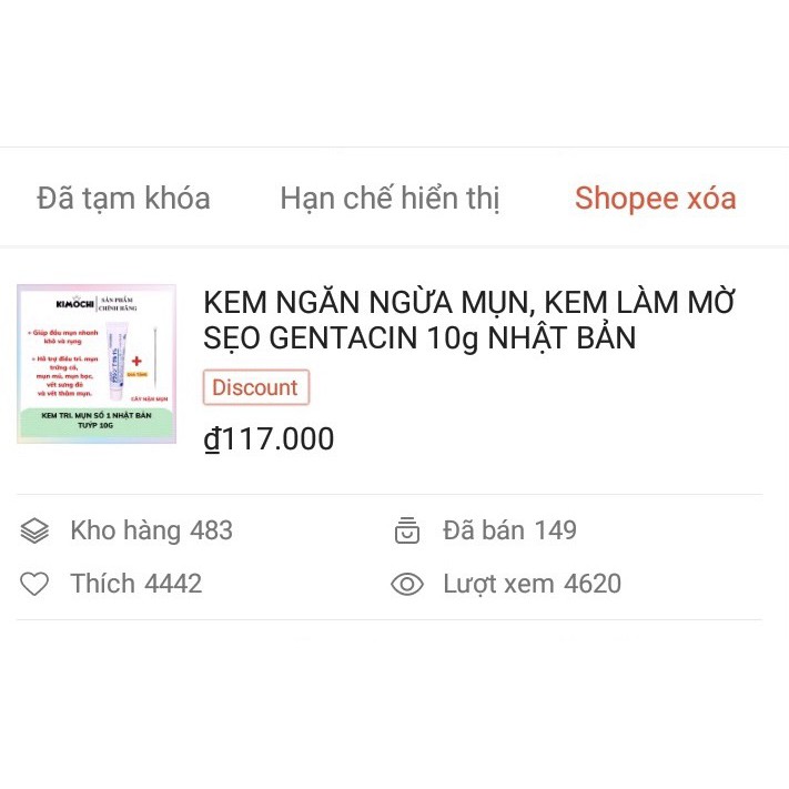 KEM MỤN - KEM SẸO GENTACIN NHẬT BẢN, TUÝP 10G | BigBuy360 - bigbuy360.vn