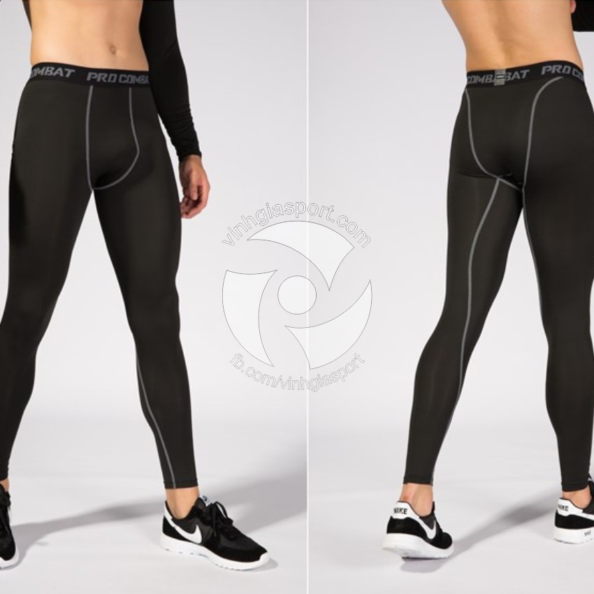 Quần giữ nhiệt, tập gym nam, quần bó chống xước Procombat