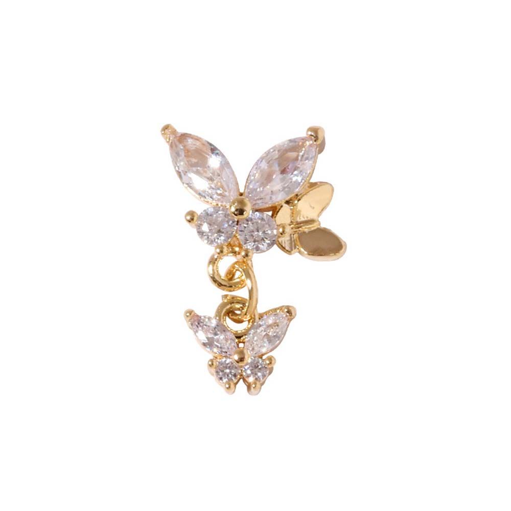 [Hàng mới về] Phụ kiện đính móng trang trí nghệ thuật hình bứm 3d đính đá giả và ngọc trai giả sang trọng