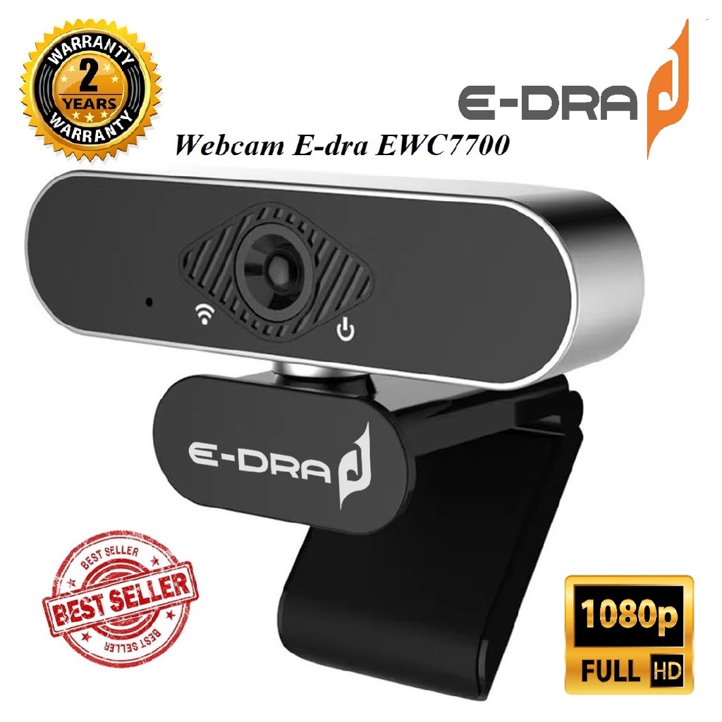 Webcam Edra EWC7700 FullHD 1080p/ 30 FPS/ Góc nhìn 90 độ Hàng chính hãng