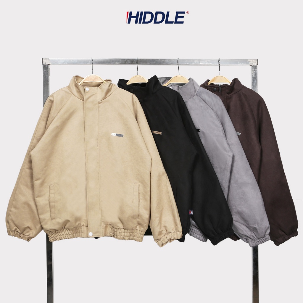 Áo khoác nam da lộn cao cấp cổ trụ khóa kéo 2 lớp mang được 4 mùa HIDDLE | H06-AK1