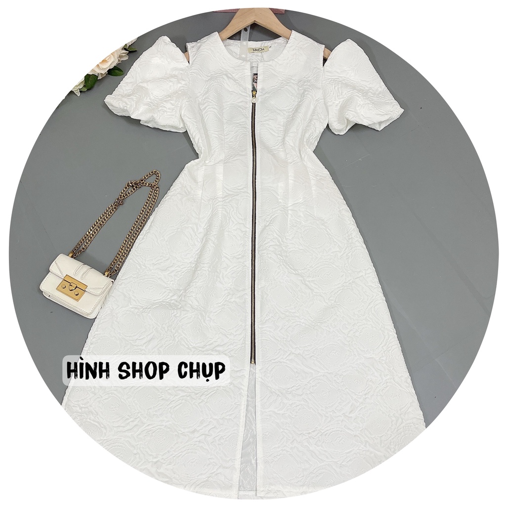 Đầm Váy xòe chất Vân Hoa nổi dáng midi đi dự tiệc, đi biển , đi làm - Đồ đôi, thời trang nam nữ Forever Couple Store