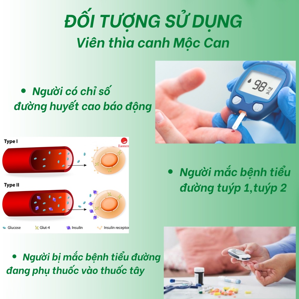 Viên thìa canh Giảo cổ lam Mộc Can 120 viên ổn đinh đường huyết ngăn ngừa biến chứng tiểu đường