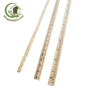 Thước gỗ đo mm, thước dài 1 mét ( 100cm )