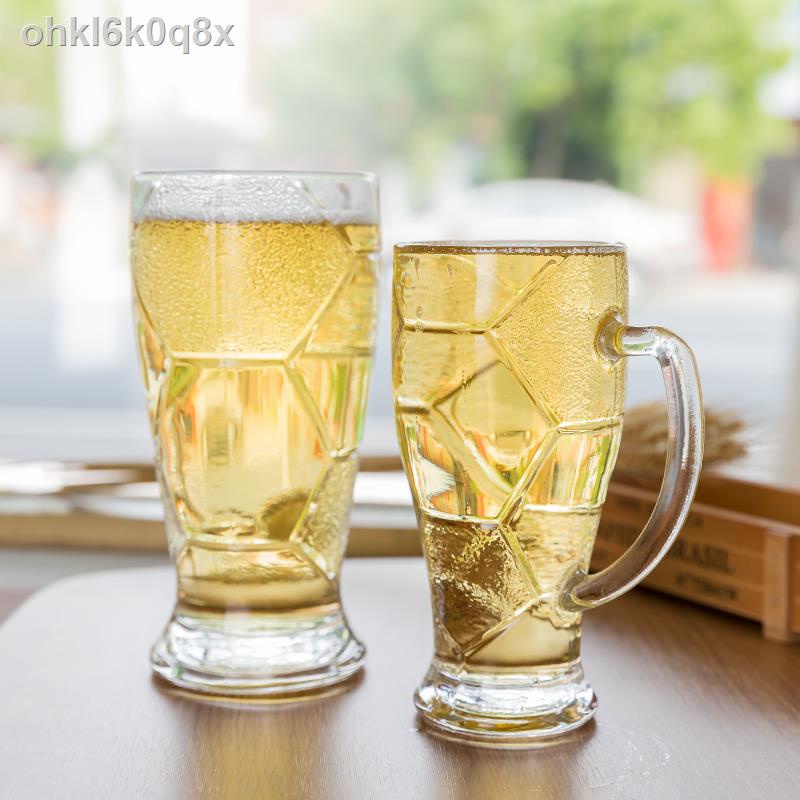 □ ◎ ♈❁Cốc bia thủy tinh nước lạnh Cúp bóng đá Quà tặng tươi 600ml 400ML thế giới lớn