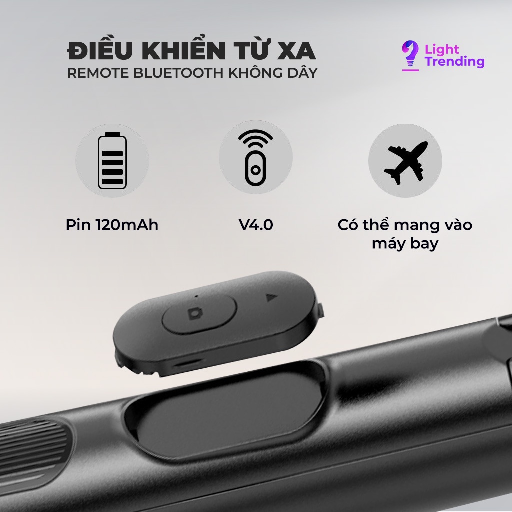 Giá đỡ điện thoại, đèn chụp ảnh thế hệ mới, Dụng cụ hỗ trợ livestream, Điều khiển chụp ảnh từ xa, Bảo hành 12 tháng