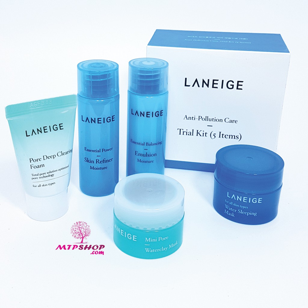 Bộ dưỡng da mini Laneige Anti - Pollution Care Trial Kit ( 5 items)