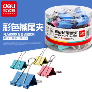 Kẹp bướm màu 19mm Deli - 8555