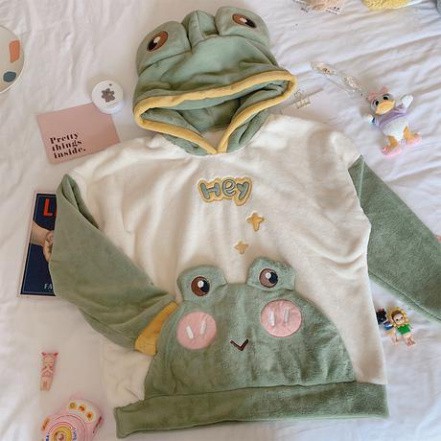 Bộ đồ ngủ mùa đông lông cừu ếch xanh dễ thương ,bộ ngủ lông nhung bông mềm mịn ,bộ mặc nhà cho nữ siêu ấm - Tjt Còi 1 | BigBuy360 - bigbuy360.vn