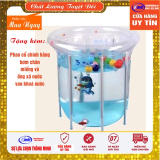 (CHÍNH HÃNG-BẢO HÀNH) BỂ BƠI ĐỨNG THÀNH CAO TRONG SUỐT DOCTOR DOLPHIN SIZE ĐẠI 80x80