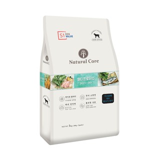 6kg(❁´◡`❁)THỨC ĂN HỮU CƠ NATURAL CORE S1 ĐA ĐẠM CHO CHÓ sử dụng nguyên liệu hữu cơ là thịt gà và cá hồi.
