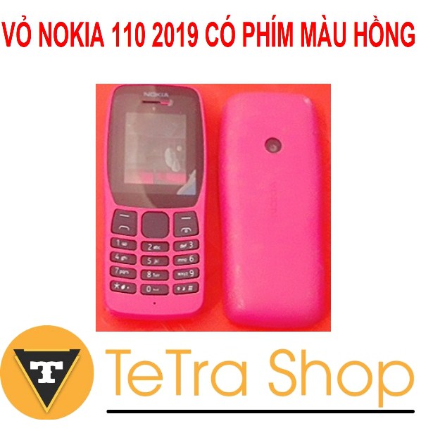 VỎ NOKIA 110 2019 CÓ PHÍM MÀU HỒNG