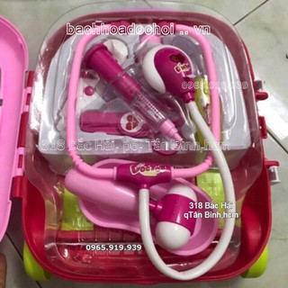 Vali kéo đồ chơi bác sĩ (kèm pin) với các phụ kiện hấp dẫn dành cho bé thích tập làm bác sỹ
