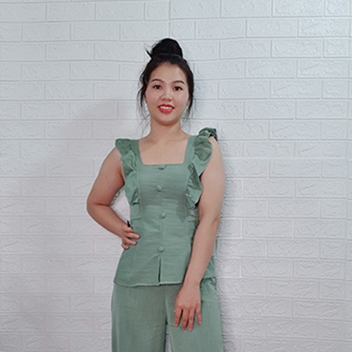 Đồ bộ đũi xướt quần dài form ống rộng FREESIZE dưới 60kg, che khuyết điểm, tôn dáng, vải thoáng mát, mềm mại - Anquachi | BigBuy360 - bigbuy360.vn