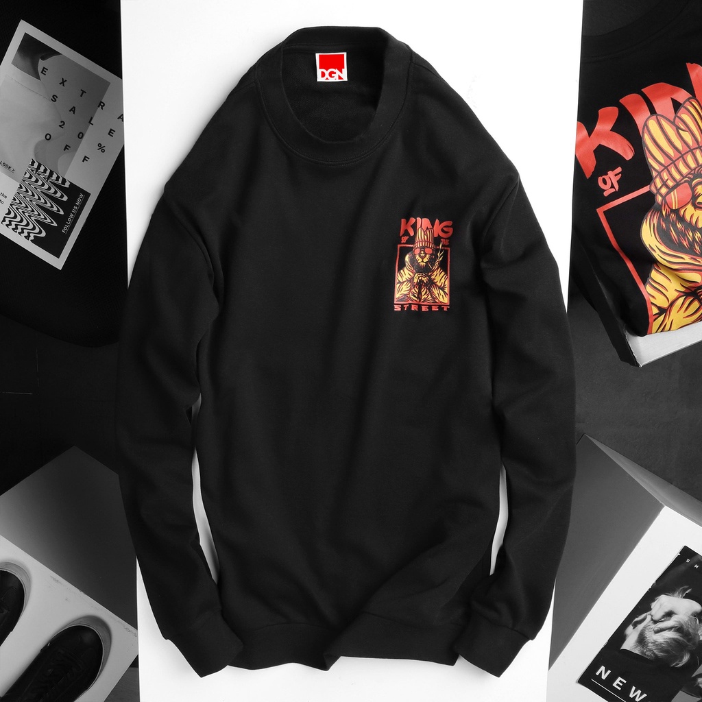 Sweater đen king street HS.30