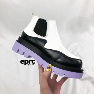 Boots giày da ulzzang đế độn thời trang