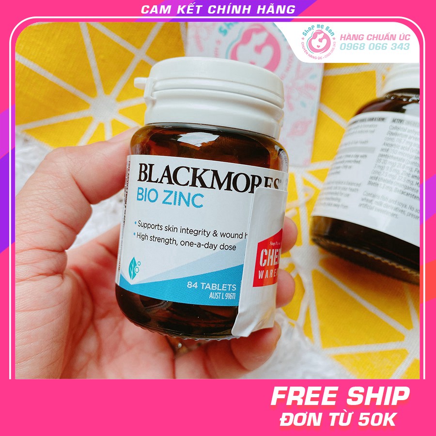 [TEM CHEMIST] KẼM BLACKMORES Bio Zinc 84 viên Úc