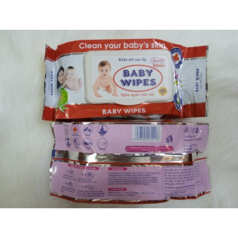 Khăn Ướt BABY Wipes 80g Không Hương - Như Ý bách hoá