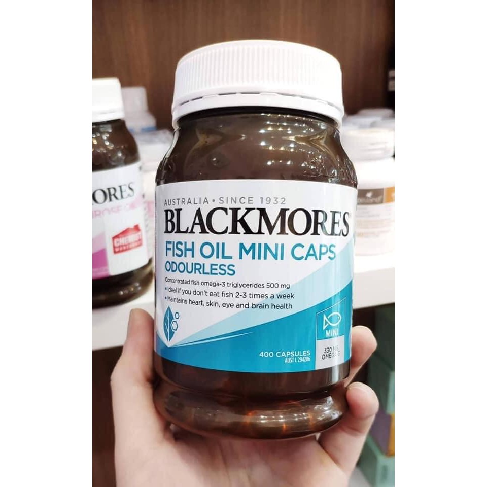 Dầu cá không mùi Blackmores Fish Oil Mini Caps 400 viên | Thế Giới Skin Care