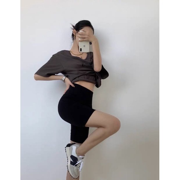 Quần Legging Biker Dáng ngắn Thun gân Short Biker | BigBuy360 - bigbuy360.vn