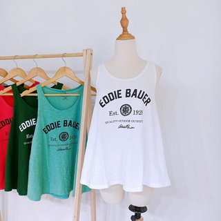 áo ba lỗ nữ tanktop form rộng dáng xòe in chữ eddie thun cotton đơn giản mặc mát balo nữ cụt tay tập gym thun giấy
