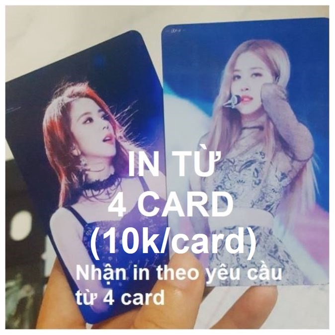 In name card, ảnh cá nhân, idol, thẻ nhựa PVC 3 lớp, 2 mặt bo góc BTS BLACKPINK TWICE X1 EXO NCT ... theo yêu cầu giá sỉ