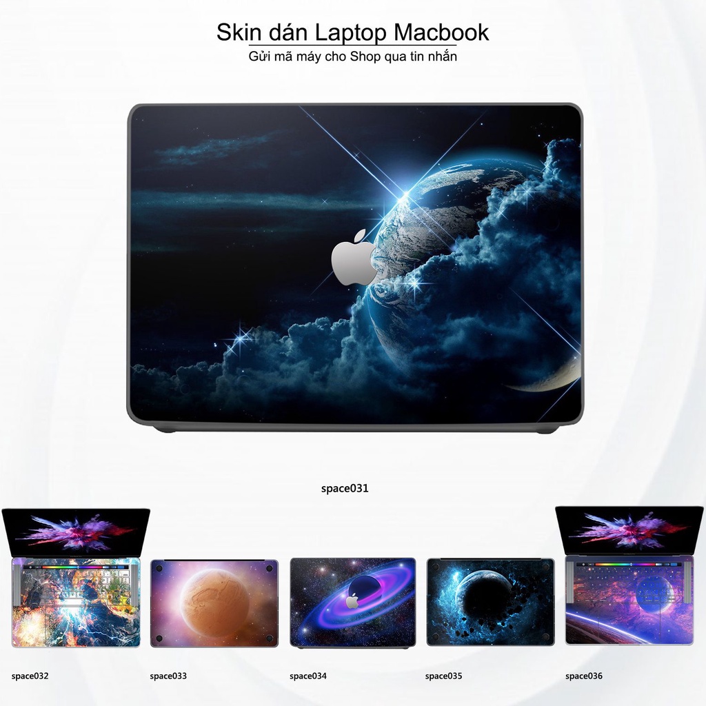 Skin dán Macbook mẫu không gian (đã cắt sẵn, inbox mã máy cho shop)