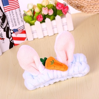 Băng đô rửa mặt tai thỏ cà rốt