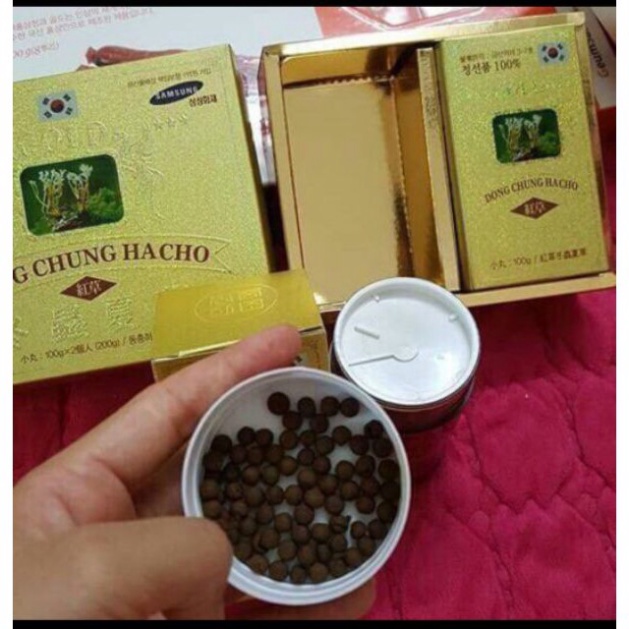 ⚡️Freeship⚡️  Đông Trùng Hạ Thảo Hàn Quốc Red Kimsan Dạng Viên Hộp 2 lọ x 100gr