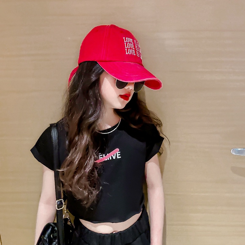 Bộ IQ Angel gồm áo thun tay ngắn và quần dài phong cách thời trang Hàn Quốc cho bé gái