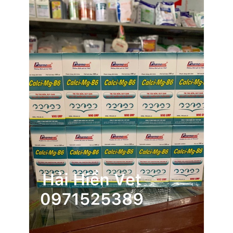 100ml Canxi - Mg - B6 - bổ sung vitamin và khoáng chất cho gia cầm, thuỷ cầm, heo, bê, nghé, dê, cừu, trâu, bò