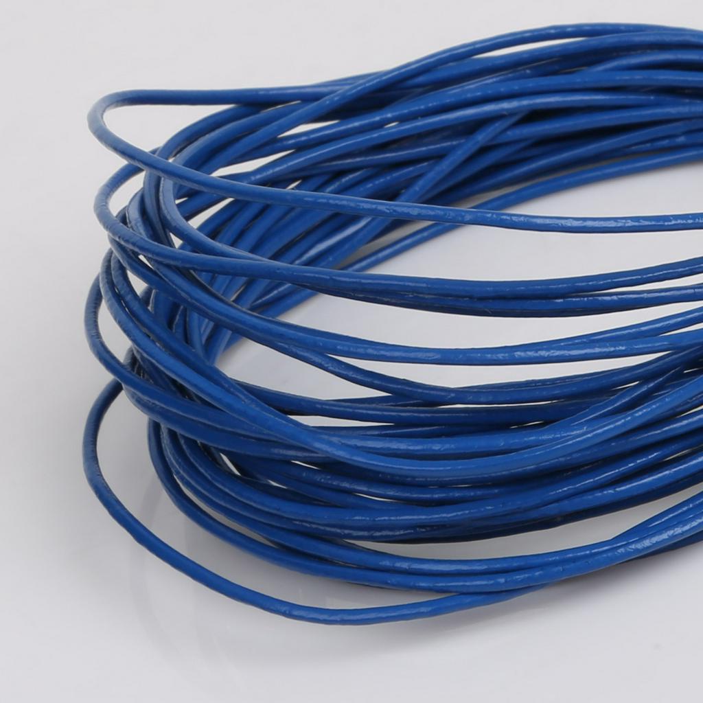 Cuộn dây da Beadia 15 màu tùy chọn dùng may vá đường kính 2mm dài 5m