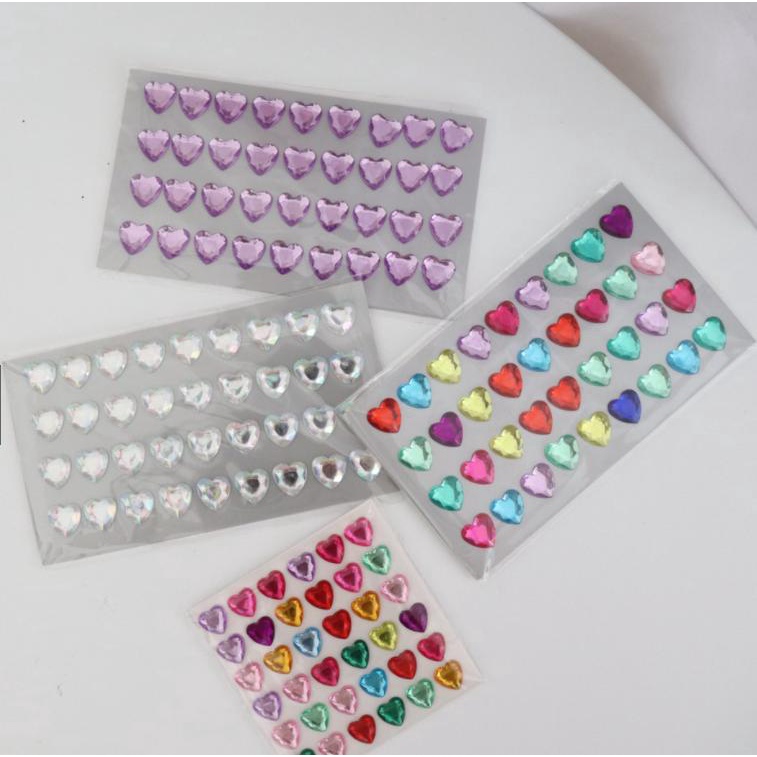 Miếng dán hình trái tim 3D chống nước trang trí điện thoại YKT