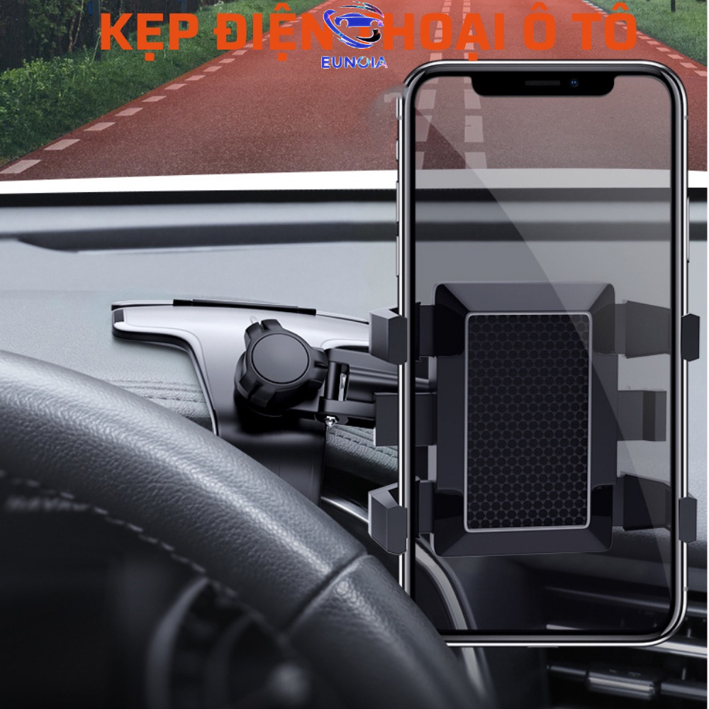 Giá đỡ kẹp điện thoại vô lăng để trên xe hơi ô tô xoay 360 độ chống rung treo đa điểm trên taplo, gương chiếu hậu