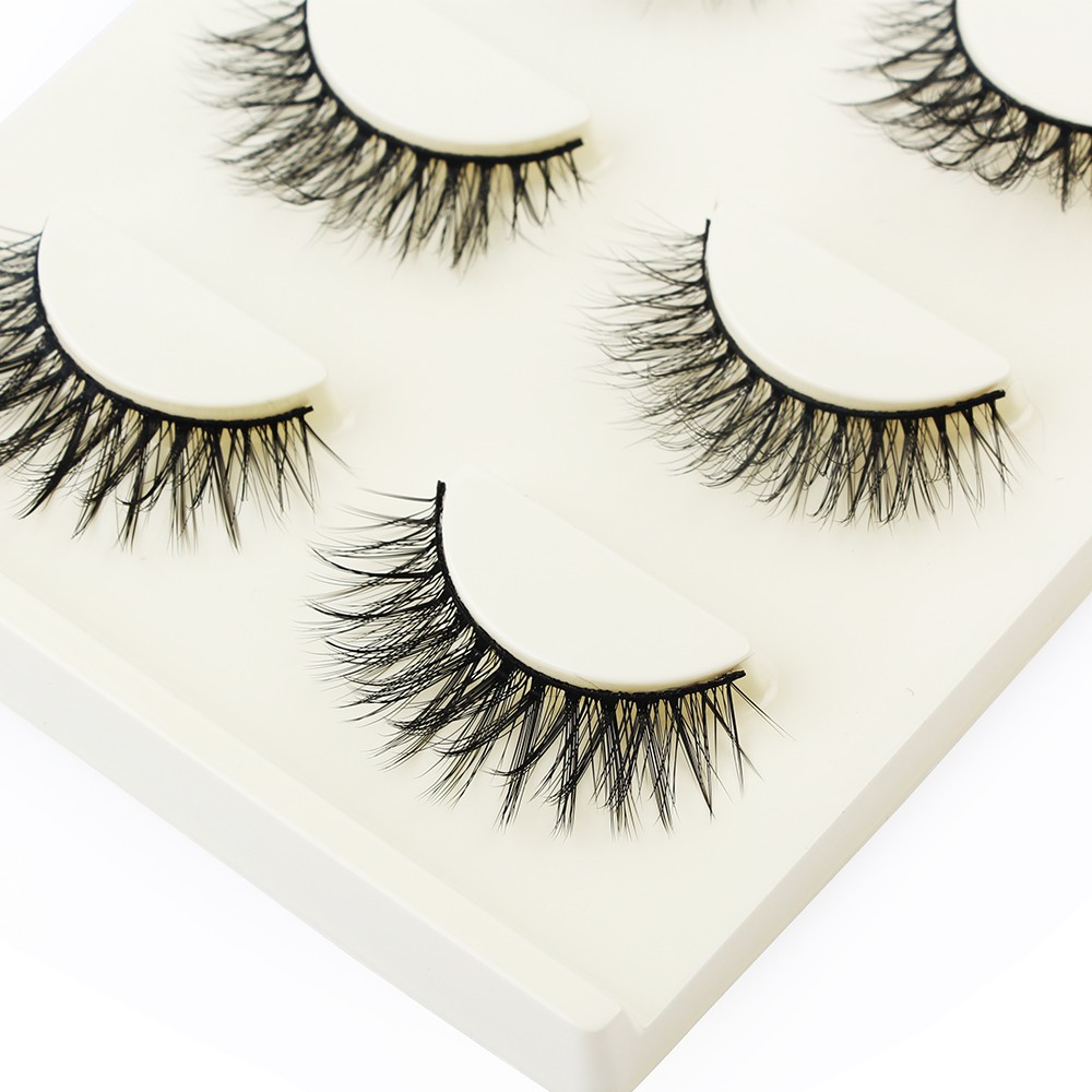 Bộ 3 Cặp 3D Lông mi chồn/MAGEFY có độ cong sẵn kiểu dáng 3D có thể tái sử dụng 3D 3PCS  Fashion Eyelashes