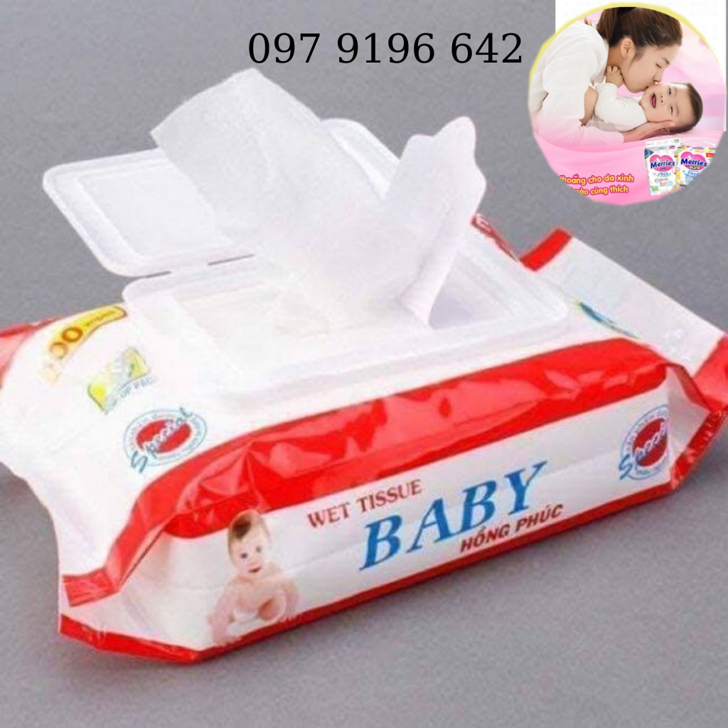 Khăn ướt Baby Thiên Phúc 100 tờ không mùi chính hãng