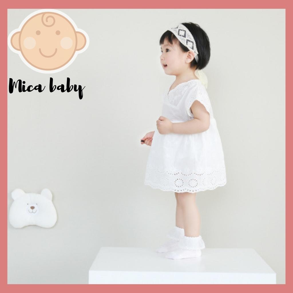 Tất lưới cổ viền ren cho bé Mica baby T20