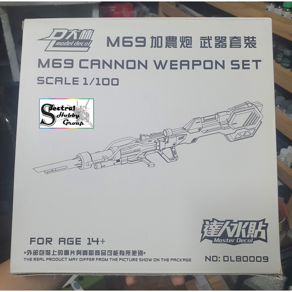 Phụ kiên kiện mô hình 1/100 M69 Heavy Ion Cannon Weapon custom cho MG gundam các loại