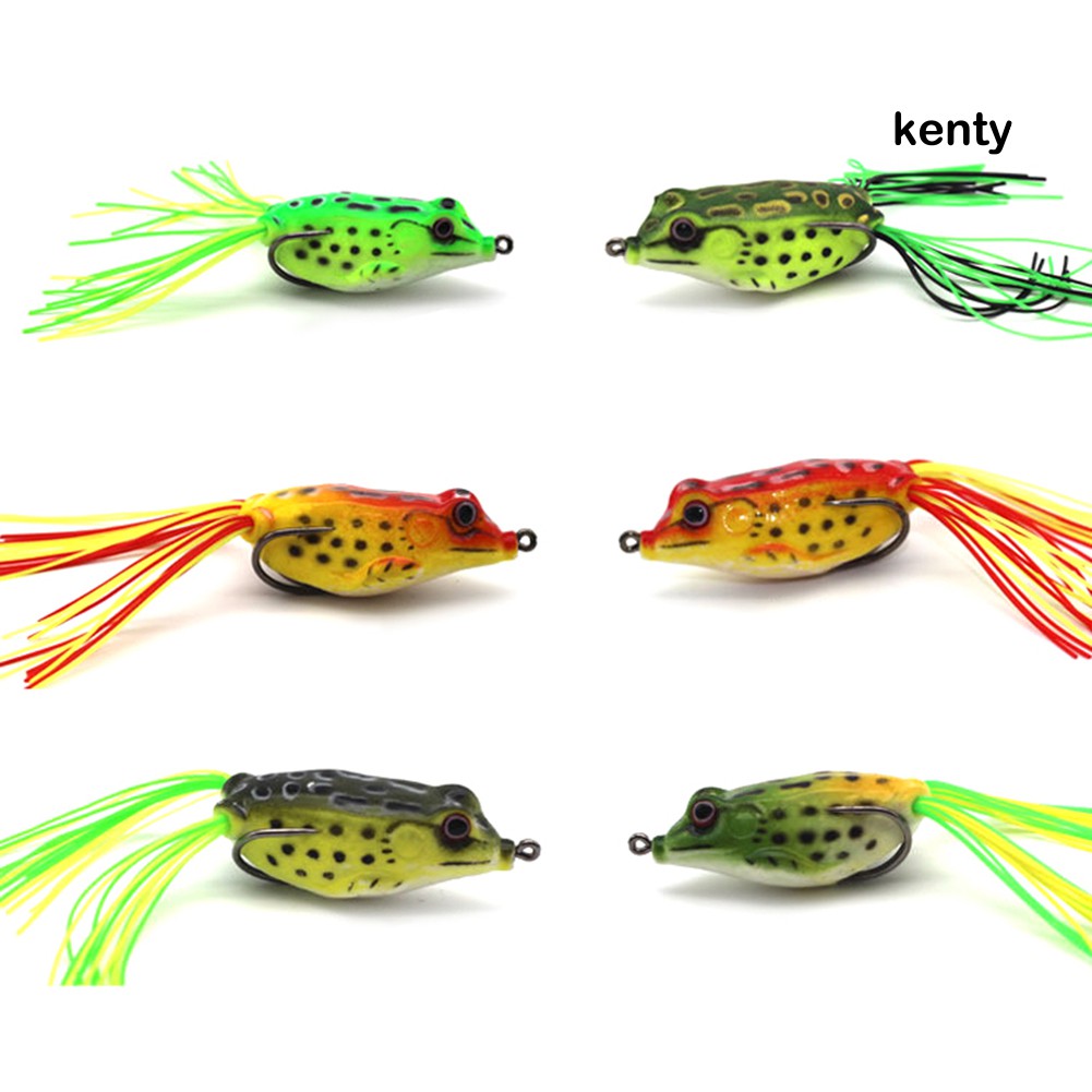 Ktt KT☀Mồi Câu Cá Nhân Tạo Hình Con Ếch Mềm 6cm 12g