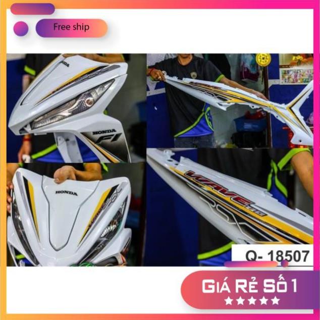 Tem xe Wave Rsx 110 2014 dán xe trắng