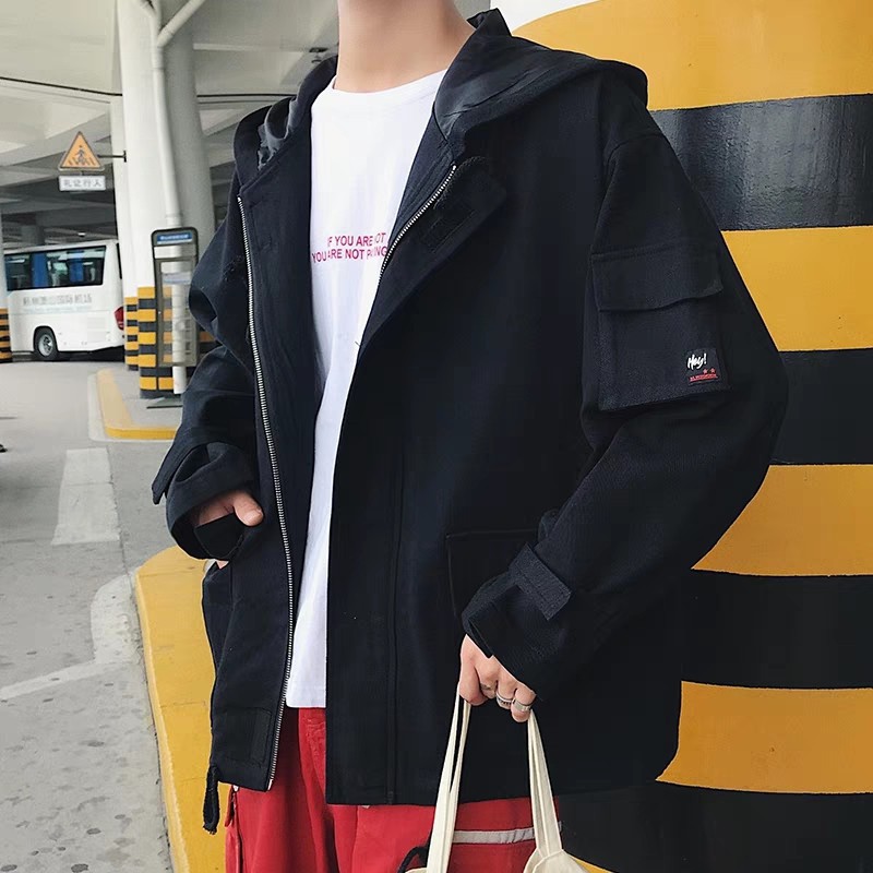 [FREESHIP] Áo Khoác Kaki Nam Nữ Unisex - Áo Khoác Jacket Bombers Vải Ngoại Che Zip Phối Túi Hộp- Kèm DEAL Sốc | BigBuy360 - bigbuy360.vn