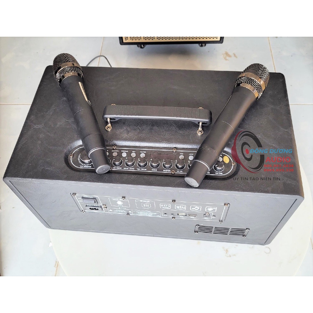 LOA KÉO MINI XÁCH TAY CM216 - 2 BASS 16 - TẶNG KÈM 2 MICRO K DÂY - THIẾT KẾ SANG TRỌNG